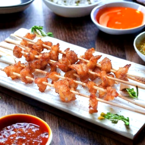 Massively Delicious Grilled Chicken with Crispy Bone (5 Skewers)