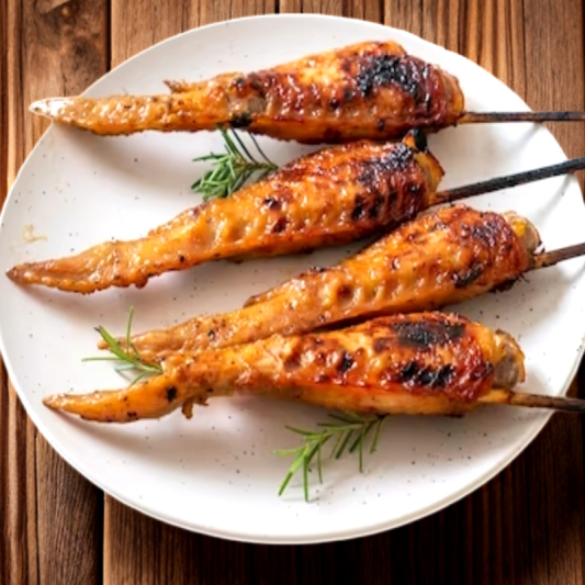 Aromatic Garlicky Wings (2 Skewers)