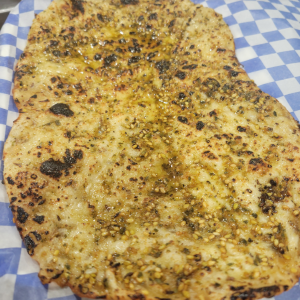 Beetroot Hummus with Za'atar Naan