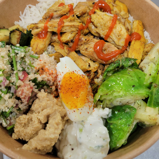 Mezza Mediterranean with Chicken Shawarma