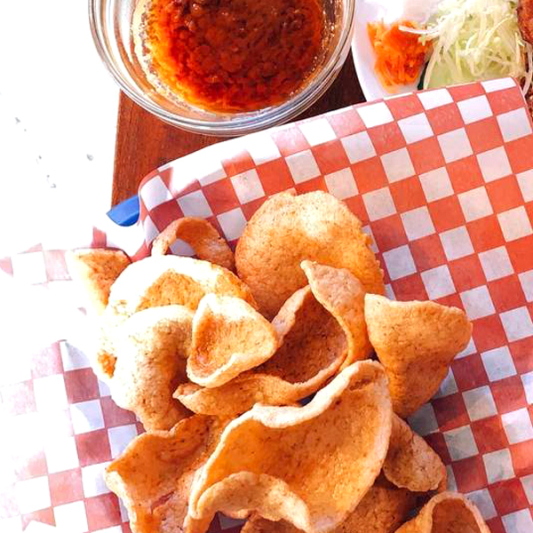 Shrimp Chips with Peanut Sauce