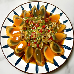 Roasted Peppers and Preserved Egg 烧椒皮蛋