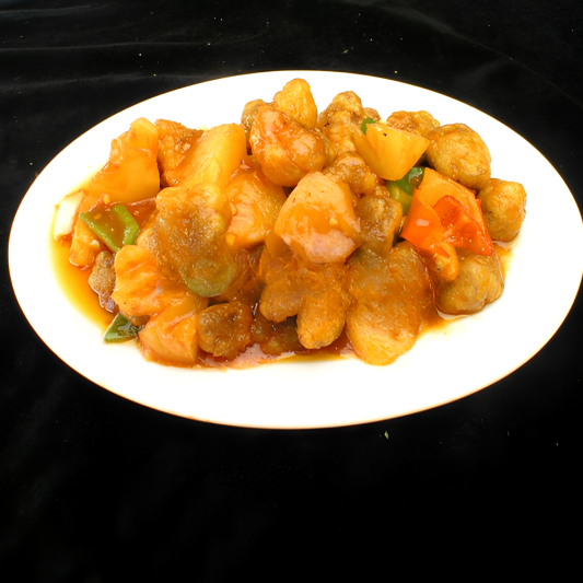 Pineapple and Sweet and Sour Pork 菠萝咕噜肉