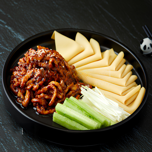 Shredded Pork in Beijing Sauce with Bean Skin 京酱肉丝（配豆皮)