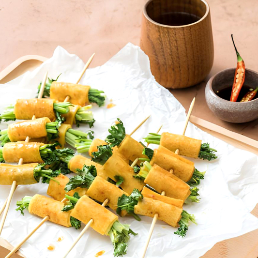 A33. Tofu & Cilantro Rolls (4 pcs) 豆皮香菜卷