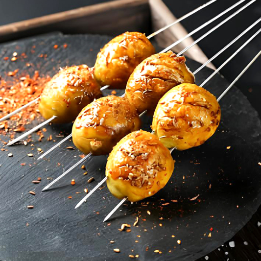 A18. Savory Egg Skewers (4 pcs) 烤实蛋