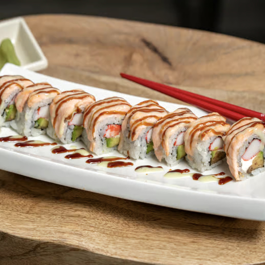 73. Baked Salmon Roll (8 pcs)