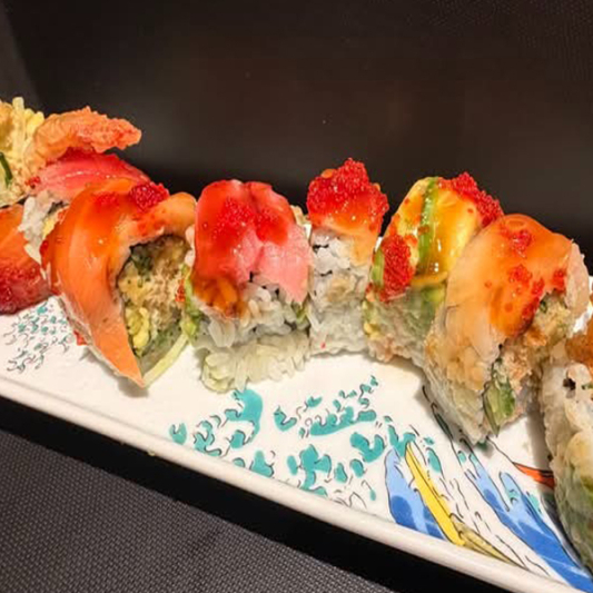 Rainbow Dragon Roll (8 pcs)