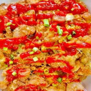Thai Crispy Omelet with Jasmine Rice and Chicken