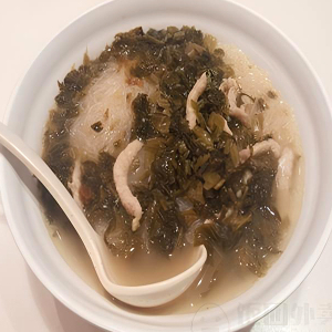 Shredded Pork with Preserved Vegetable Soup Vermicelli 雪菜肉丝汤米
