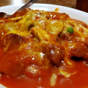 Baked Pork Chop with Tomato Sauce on Rice 焗茄汁猪扒