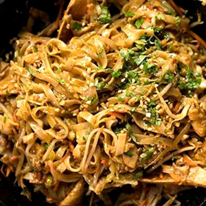 Fried Rice Noodle with Chicken in Satay Sauce 沙嗲鸡炒河