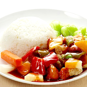 Sweet & Sour Pork on Rice 咕噜肉饭