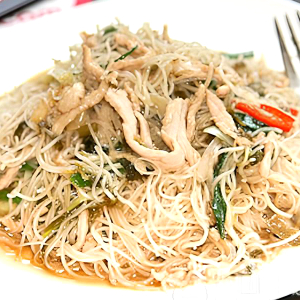 Stir Fried Vermicelli with Preserved Vegetables & Pork 雪菜肉丝炆米