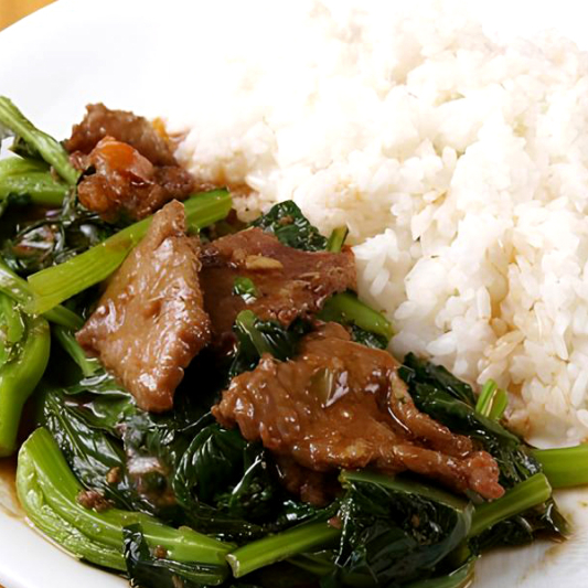 Beef with Satay Sauce on Rice 沙爹牛肉饭