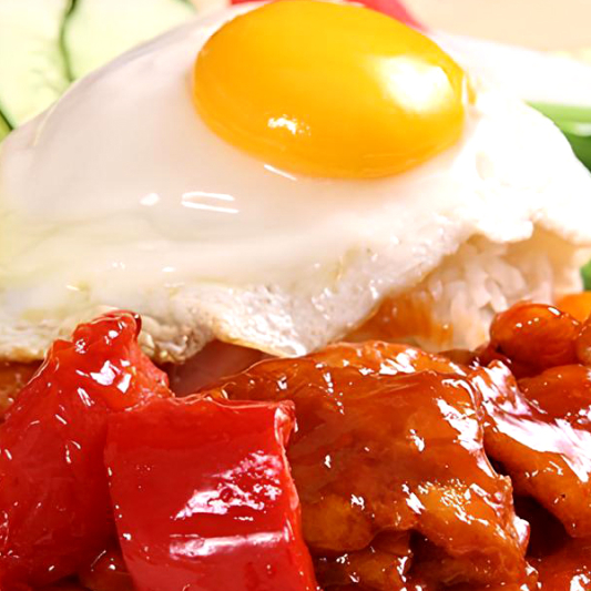 Braised Bean Curd with Fish on Rice 红烧鱼块饭