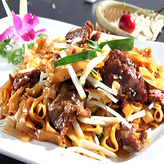 Fried Rice Noodle with Vegetable 什菜炒河