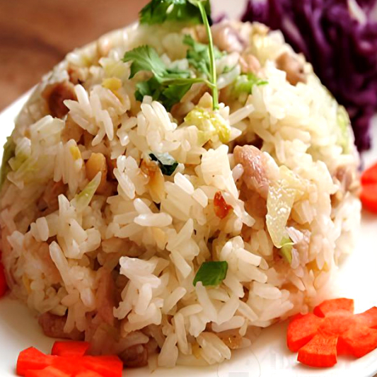 Salted Fish with Chicken Fried Rice 咸鱼鸡粒炒饭