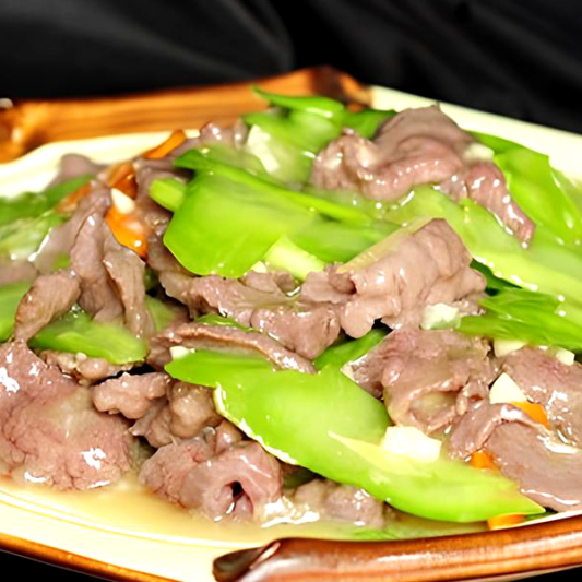 Beef with Bitter Melon in Black Bean Sauce 凉瓜牛肉
