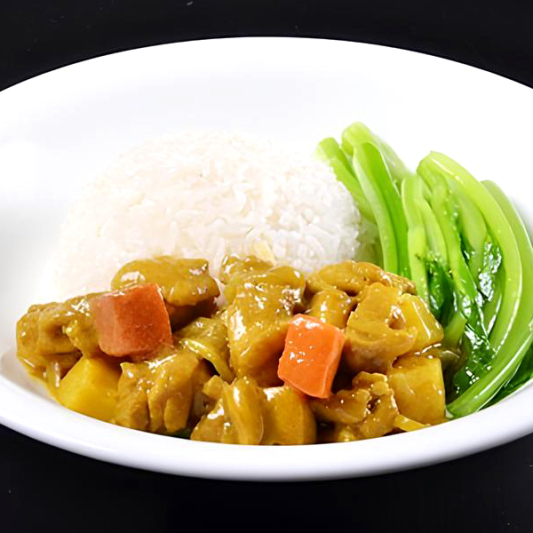 Curry Beef on Rice or Spaghetti 咖喱牛腩饭/意粉