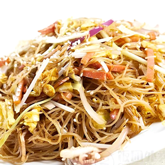 Stir Fried Vermicelli with Shredded Pork & Shrimp & Salted Fish 家乡炒米