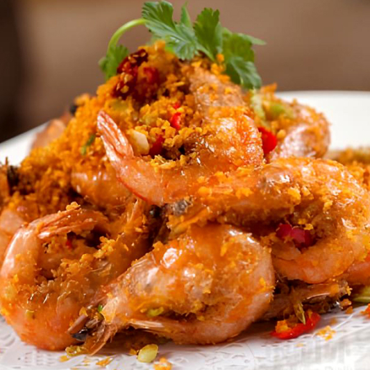 Deep Fried Shrimp with Chili 椒盐中虾