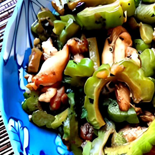 Chicken with Bitter Melon in Black Bean Sauce 凉瓜鸡肉