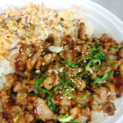 10. Korean-Style Pork BBQ Rice Bowl with K-Cabbage Salad (Spicy)