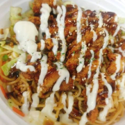 10. Yakisoba + Crispy Chicken