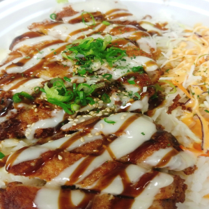 7. Su&Su Katsu Pork Rice Bowl (with K-Cabbage Salad)