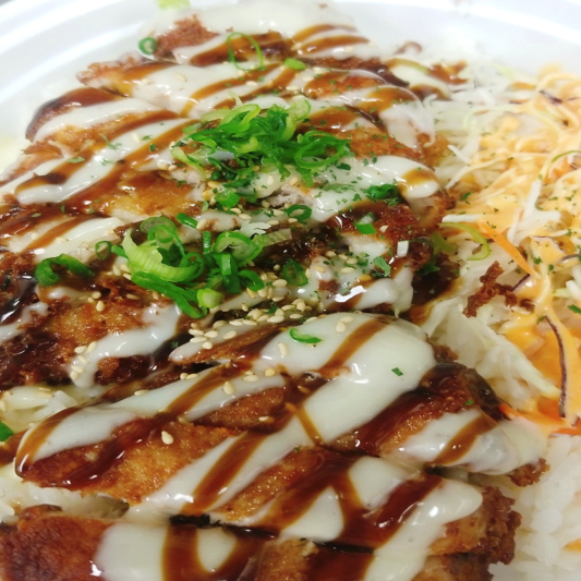7. Su&Su Katsu Pork Rice Bowl (with K-Cabbage Salad)