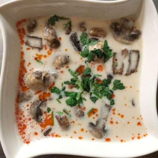 11. Hot-&-Sour Vegetarian Soup with Coconut Milk - Veggie Tom Kha