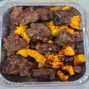Beef Tikka Kabob Platter