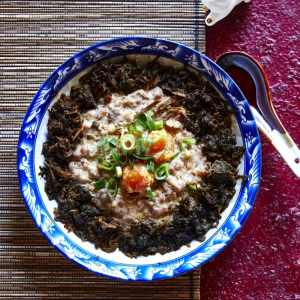 136. Preserved Vegetables & Minced Pork in Rice 梅菜肉饼蒸饭 