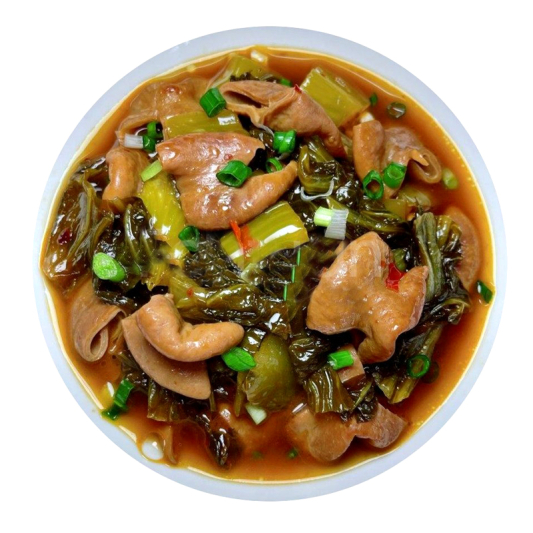 112. Preserved Vegetables & Intestine Noodles in Soup  酸菜大肠粉 