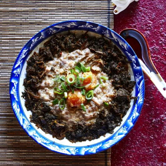 136. Preserved Vegetables & Minced Pork in Rice 梅菜肉饼蒸饭 