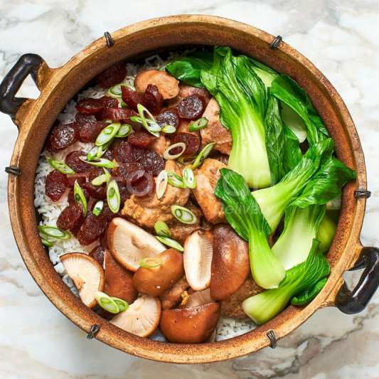 133. Preserved Meat & Chicken in Rice 腊味滑鸡蒸饭 