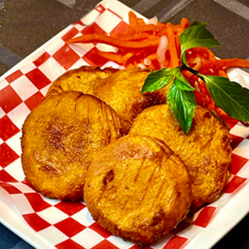 3003. Homemade Pumpkin Cakes with Red Bean Filling (5 pcs) 红豆南瓜饼