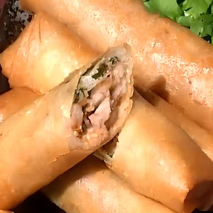 F01. Deep-Fried Pork Spring Rolls (3 pcs)