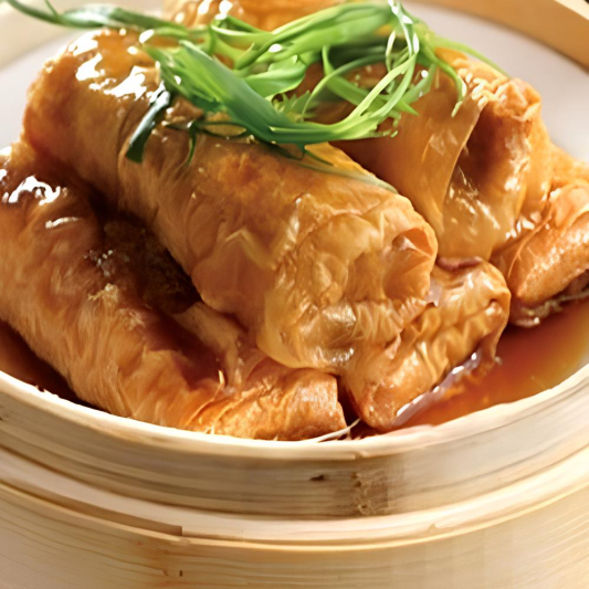 D09. Steamed Veggie Bean Curd Roll