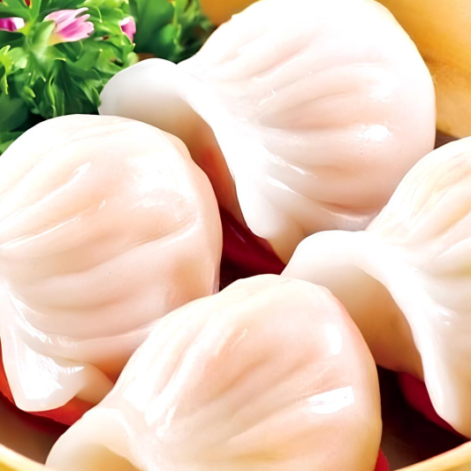 D01. Shrimp Dumplings (Har Gow) (4 pcs)