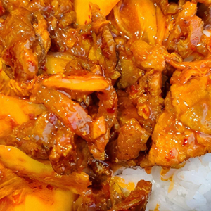 23. Spicy Kimchi Pork Stir-Fry Rice Bowl / 김치제육덮밥