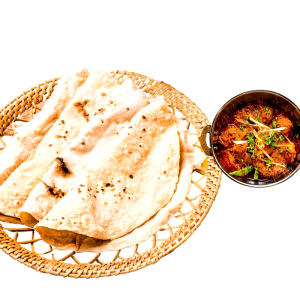 Kadai Chicken and Roti (6 pcs)