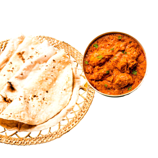 Butter Chicken and Roti (6 pcs)