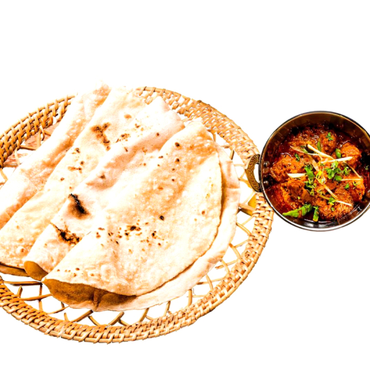 Kadai Chicken and Roti (6 pcs)