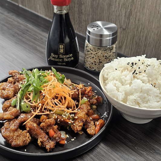 Honey Garlic Pork Bowl 