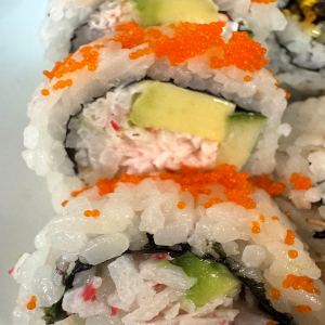 California Roll with Masago