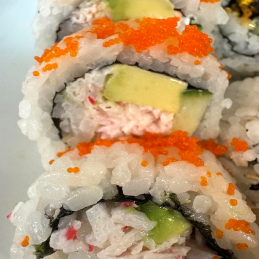 California Roll with Masago