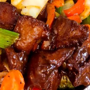 E59. Black Pepper Cutlets with Mixed Vegetables