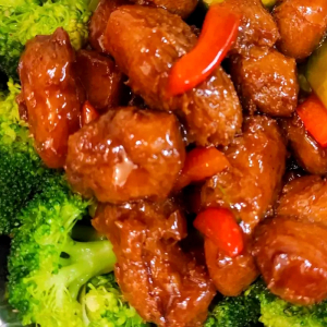 E122. Barbeque Veggie Chicken Bites with Broccoli